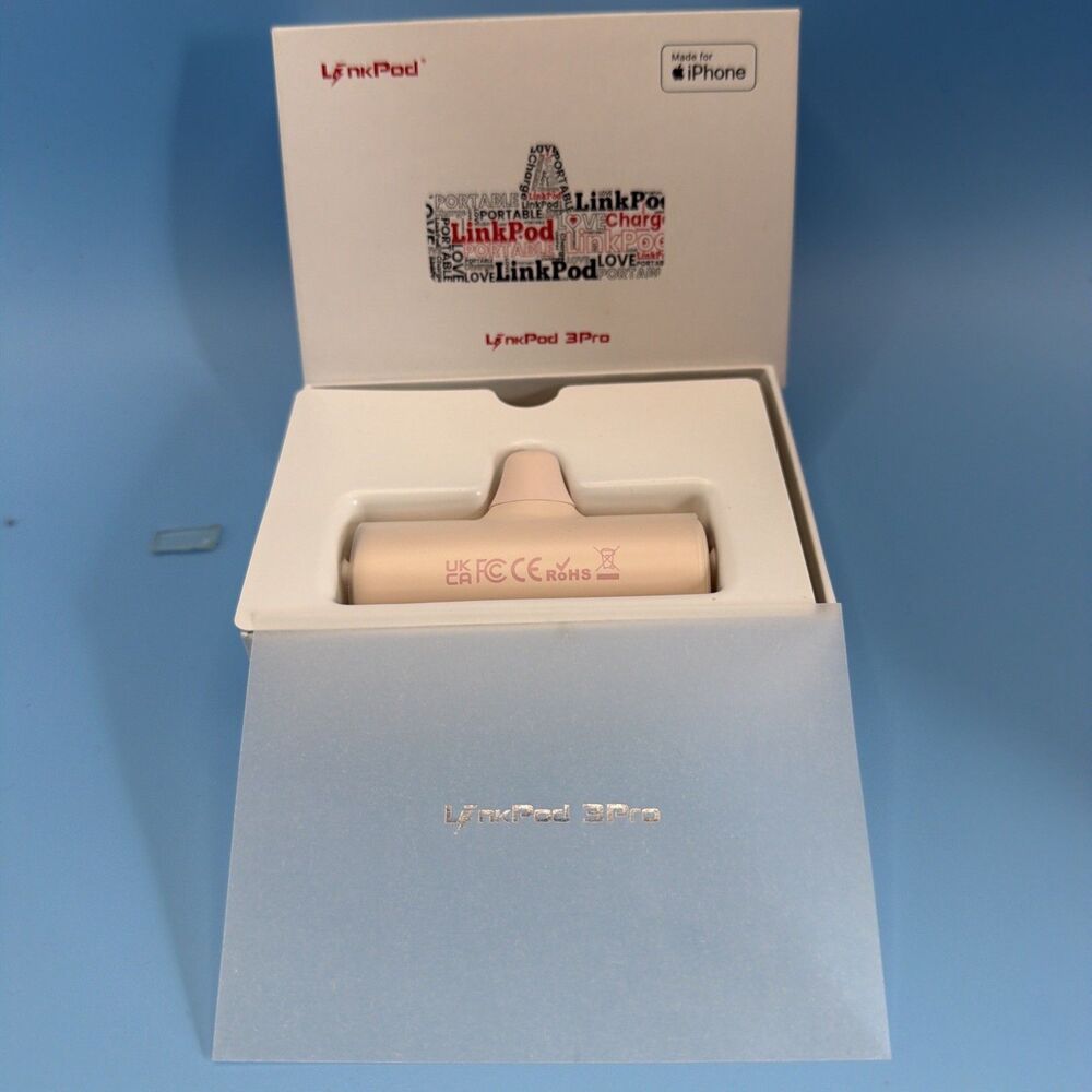 New IWALK Portable Charger, LinkPod 3 Pro MFI certified 3500mAh Power Bank Pink
